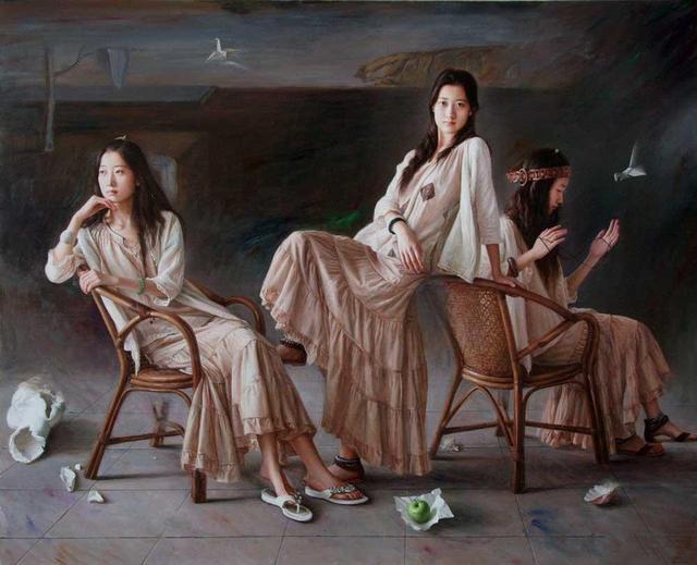 油画|女画家安静油画人物欣赏