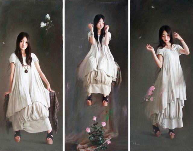 油画|女画家安静油画人物欣赏