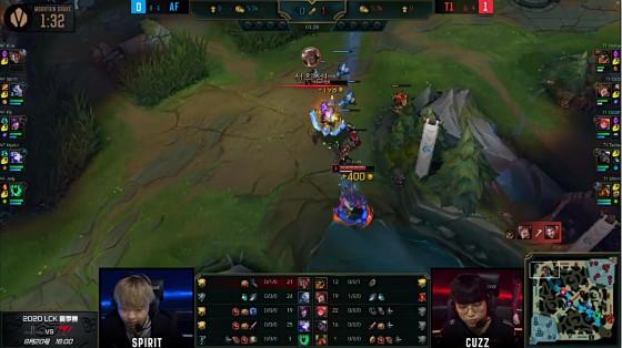 LCK夏季赛比分：T1战队Clozer帮助队伍2:0战胜了AF