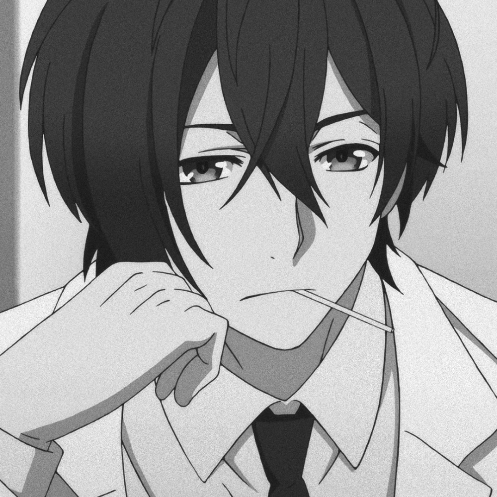 黑白温柔动漫男头:宇宙在你滑动的指尖