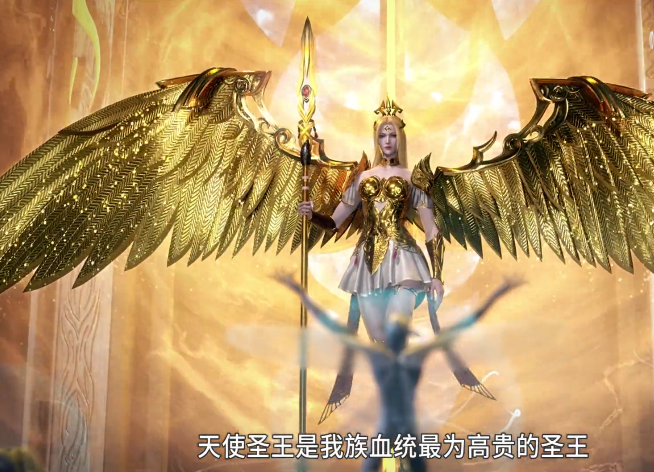 斗罗大陆:天使圣王亮相,与成神后的千仞雪极其相似,御姐形象无比高冷!