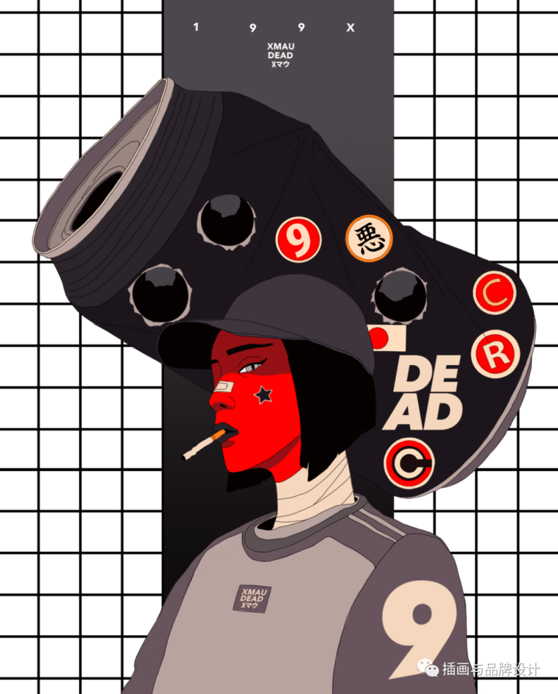 复古个性的街头涂鸦风传统与现代的日系元素结合真是又潮又酷