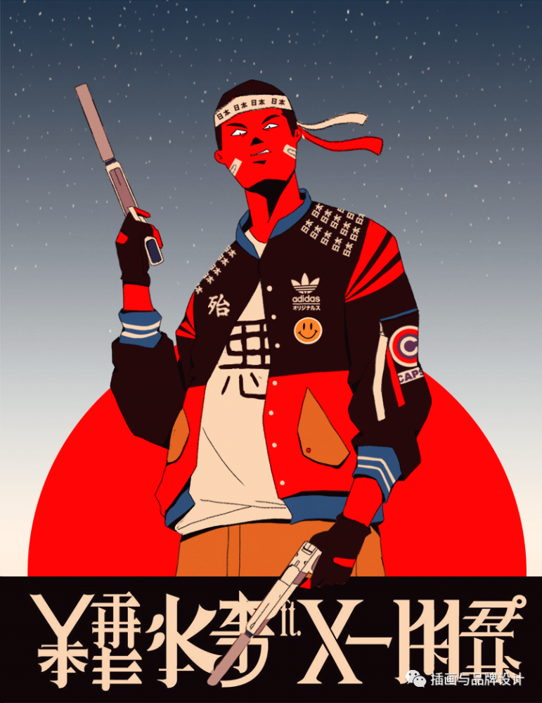 复古个性的街头涂鸦风传统与现代的日系元素结合真是又潮又酷