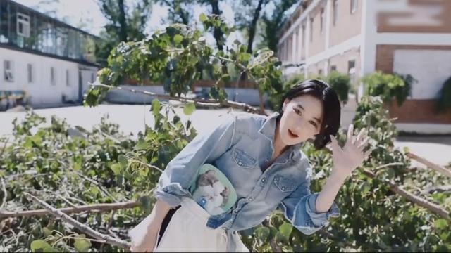 张馨予|张馨予晒扎小辫子美照，穿何捷短裤高调放闪，扇子别腰间又酷又可爱