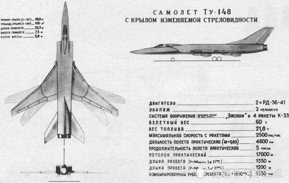 超音速巡航,可变后掠翼,跨时代产物图-148远程截击机