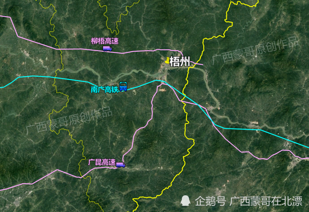 黎湛铁路和洛湛铁路经玉林进入广东;3,高速:广昆,柳梧经梧州进入广东