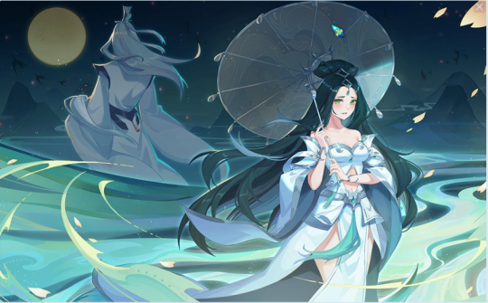 千年蛇魅,进阶造型的图,撑着一把扇子,非常像鬼潇潇,有点美!