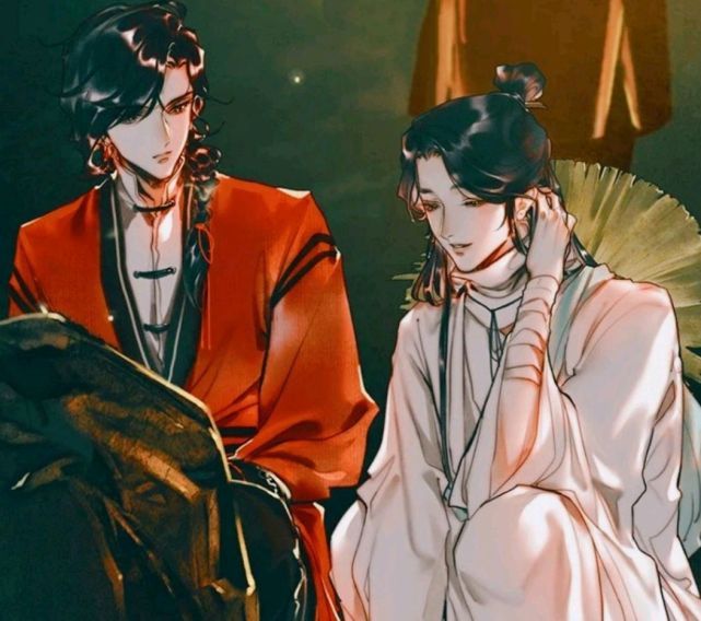 天官赐福 漫画35话 花城吐舌头可爱到犯规 谢怜笑得很宠溺 三郎 将军 天官赐福 谢怜 花城 漫画