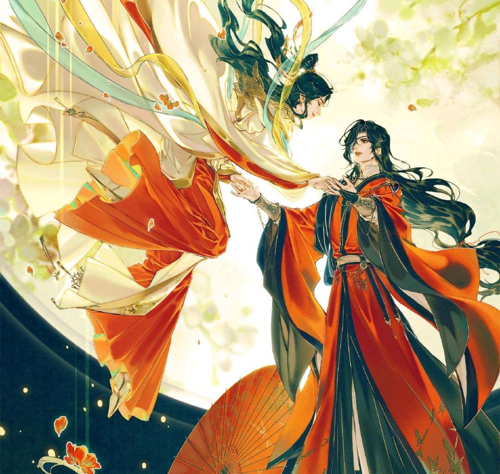 天官赐福漫画35话花城吐舌头可爱到犯规谢怜笑得很宠溺