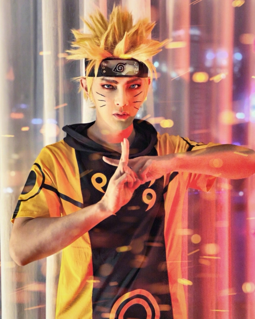 火影忍者汪东城帅气cos九尾鸣人秒变纳鲁东全网寻找萨斯给