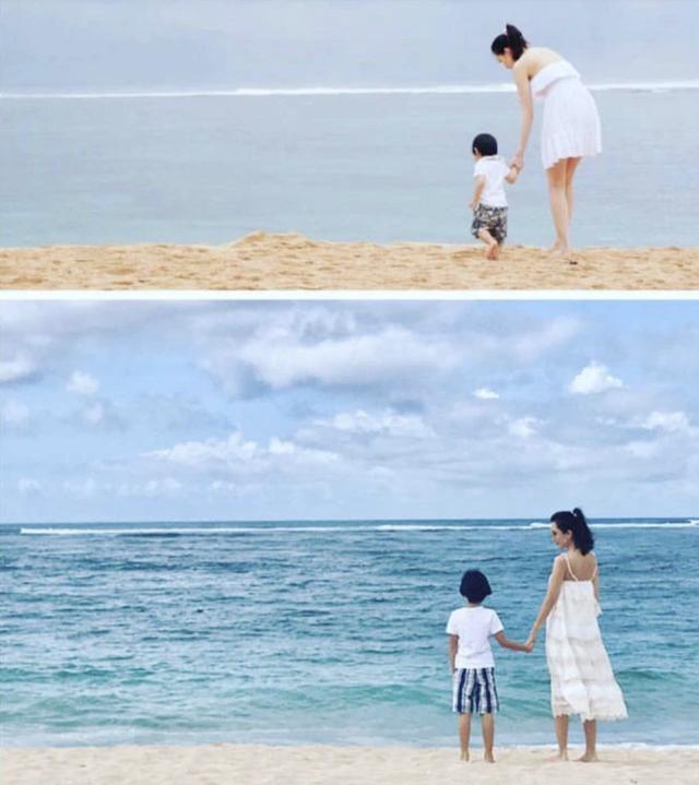 林志颖|林志颖晒4岁双胞胎儿子沙滩初体验，轻松抱起双子星爸爸力max