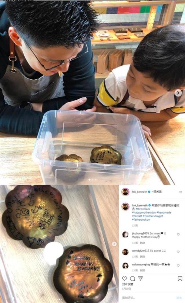 霍启刚|霍启刚6岁儿子长大了！与爸爸看画展眉眼清秀，自己带饭勤俭节约