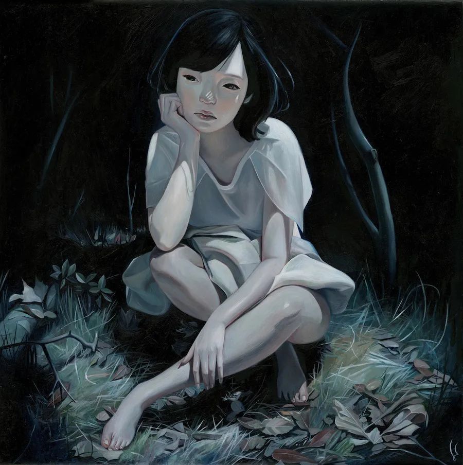 她靠鬼片找灵感,画中的女孩个个阴森,诡异让人直呼"恐怖"!