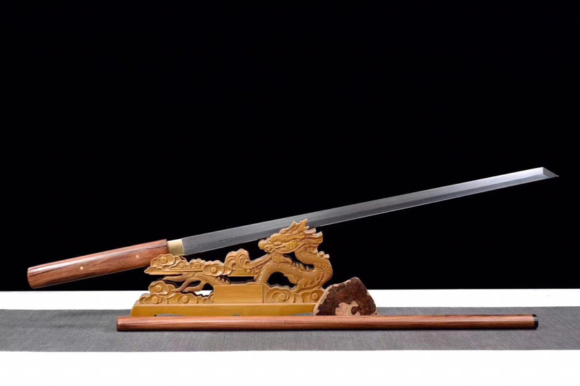 素装唐横刀,一体锻造百炼花纹钢