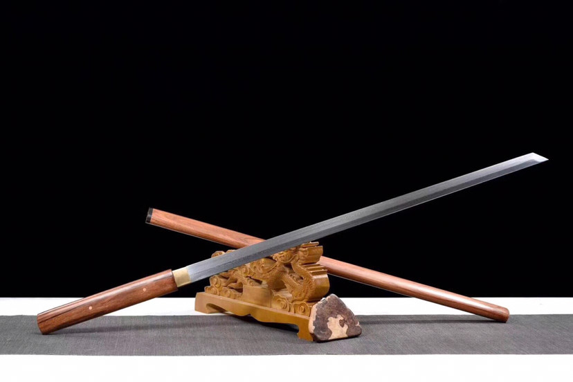 素装唐横刀,一体锻造百炼花纹钢