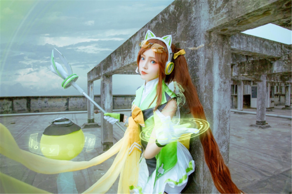 妙龄少女cos王者大乔守护之力,完美还原