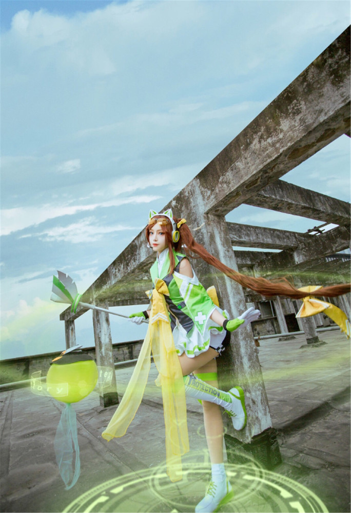 妙龄少女cos王者大乔守护之力,完美还原