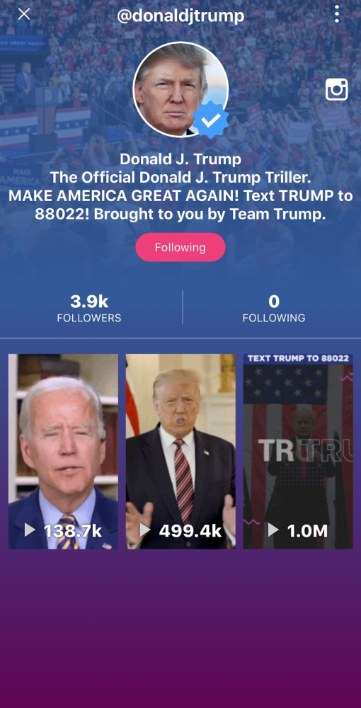 特朗普|威胁“封杀”TikTok之际，美媒发现特朗普入驻其竞品平台