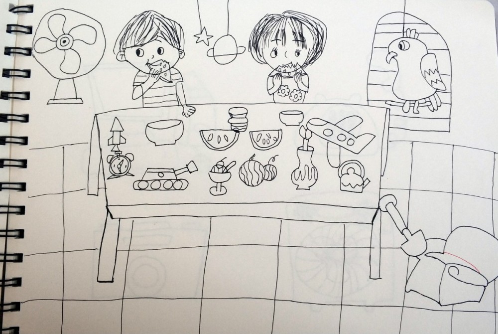 美术|少儿美术“会想”和“会画”哪个更重要？以“吃西瓜”为例