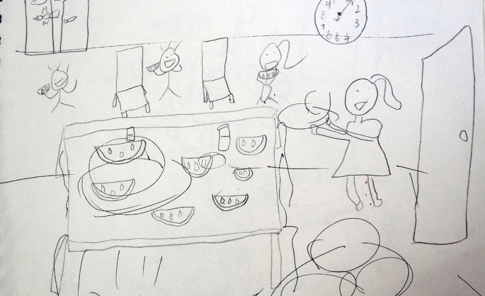 美术|少儿美术“会想”和“会画”哪个更重要？以“吃西瓜”为例