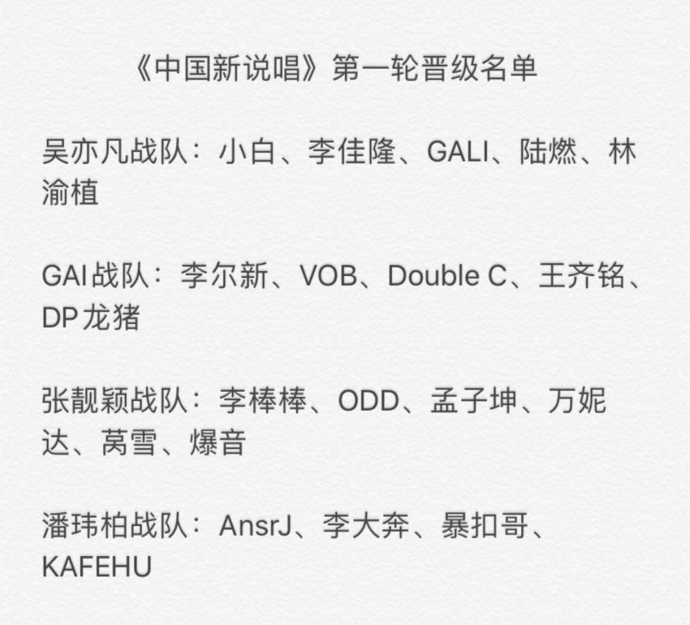 中国新说唱|《中国新说唱》导师分组曝光，李尔新选了GAI，吴亦凡果然被骗了