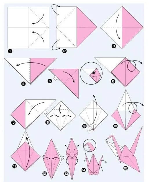 怎样折千纸鹤?慢动作图片