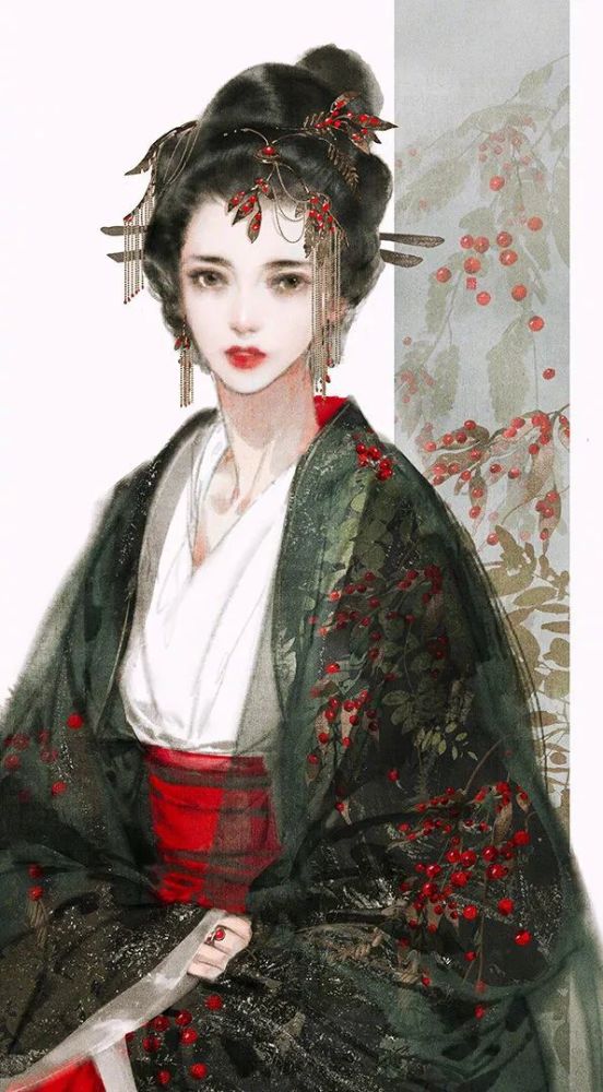 中国古典美女|【古风插画】中国古典美女图鉴欣赏