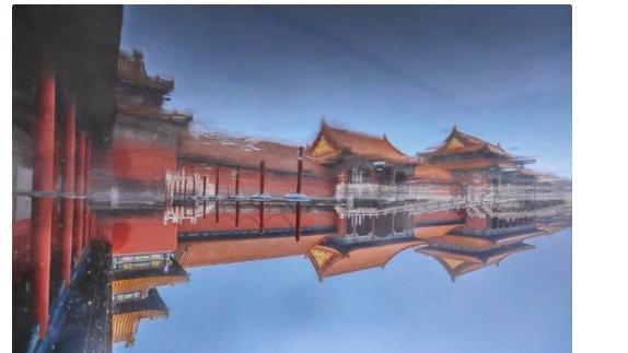 北京故宫|故宫雨后倒影，镜面相映成趣，网友直呼：美哉！