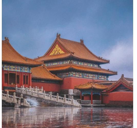 北京故宫|故宫雨后倒影，镜面相映成趣，网友直呼：美哉！