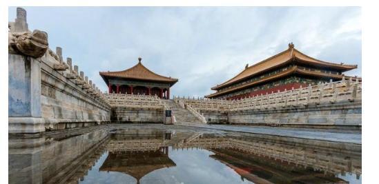 北京故宫|故宫雨后倒影，镜面相映成趣，网友直呼：美哉！