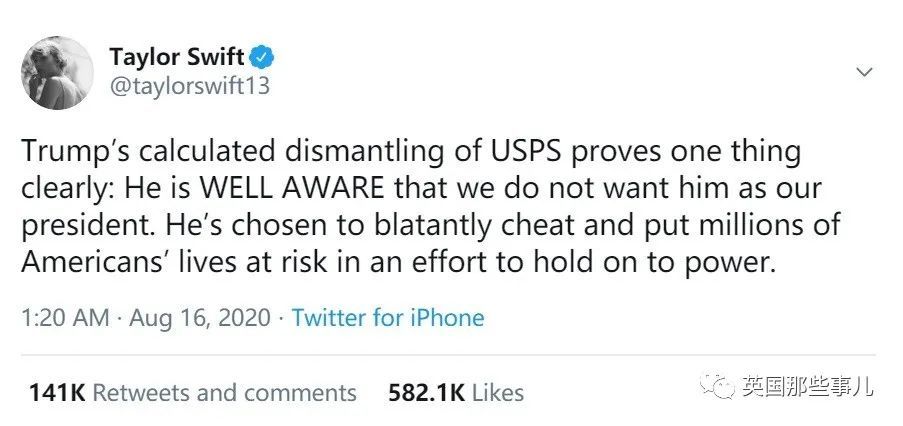 唐纳德·特朗普|霉霉再撕川普：拆邮箱，搞邮局，无数选票送不到，川普这简直是在公然作弊！