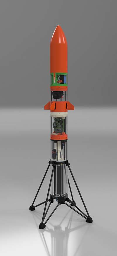 火箭_军事武器|00后大学生自制火箭成功发射并回收 未来想用火箭送快递