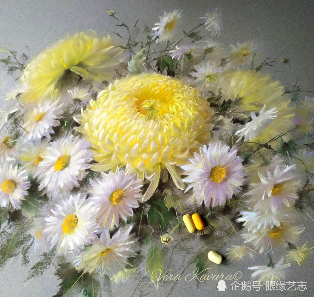 画家|色粉知己：朦胧的花，静谧的景，不同画家笔下的色粉自然
