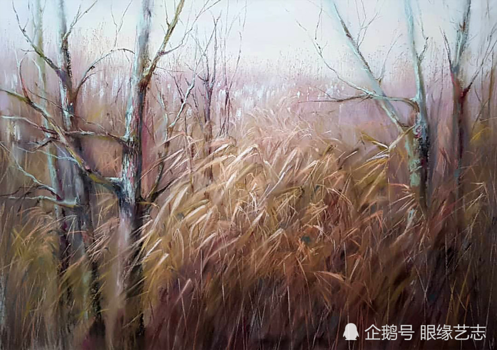 画家|色粉知己：朦胧的花，静谧的景，不同画家笔下的色粉自然