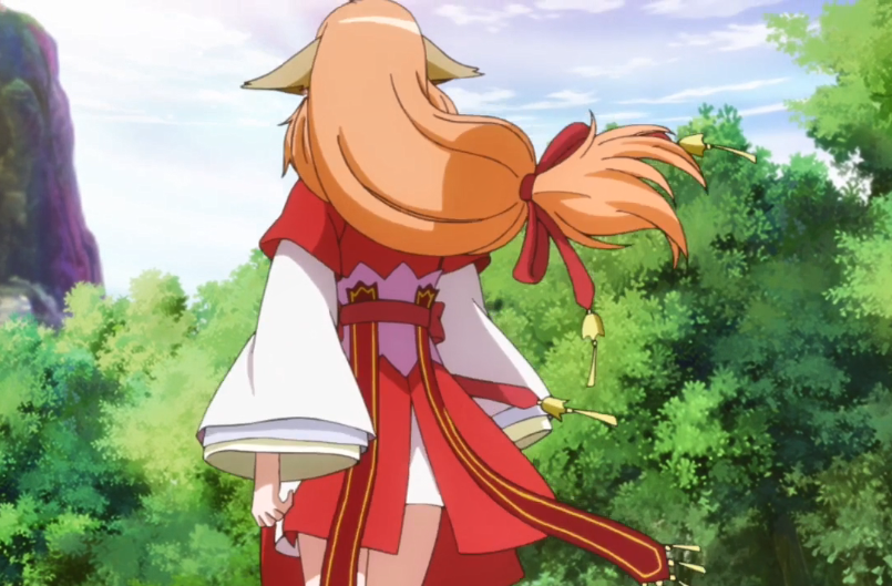 这个背影是月初对红红一见钟情的见证,是他第一次见到妖仙姐姐的纪念.