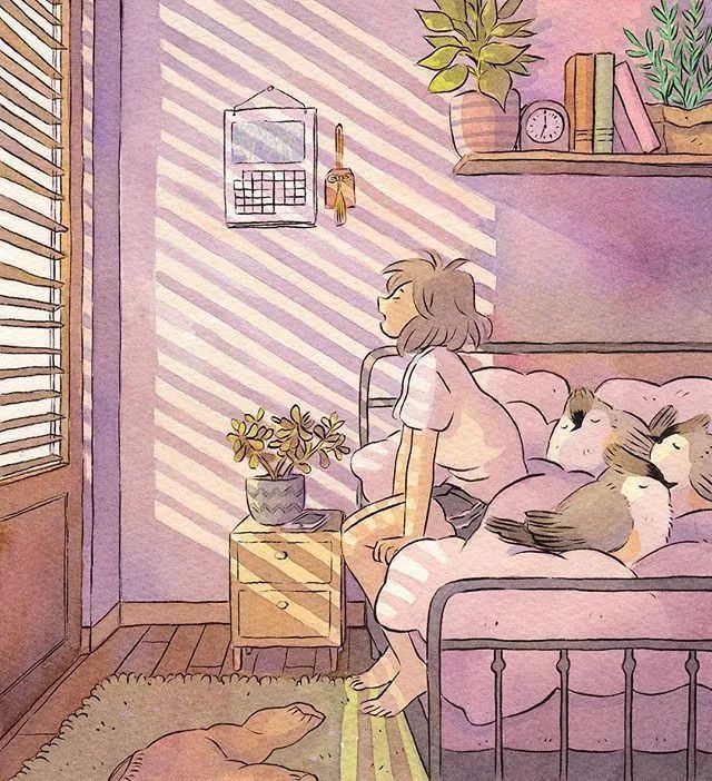 heikala|芬兰画家heikala治愈系水彩插画