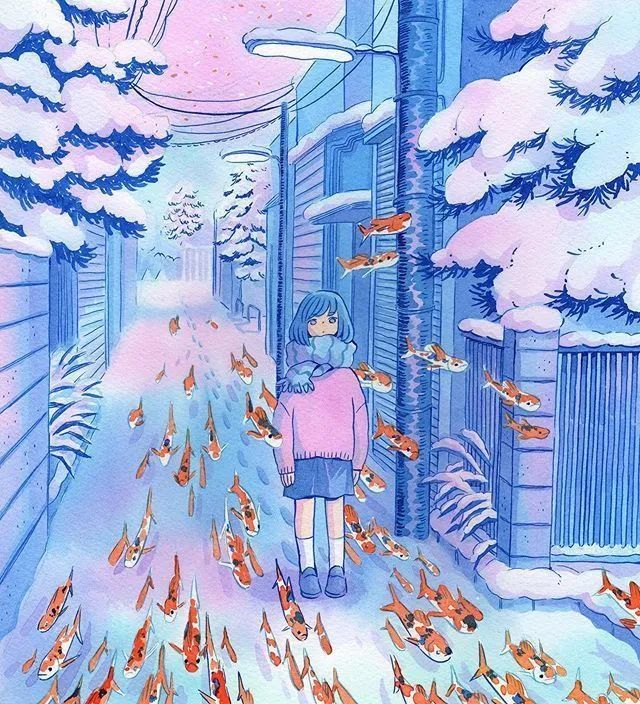 heikala|芬兰画家heikala治愈系水彩插画