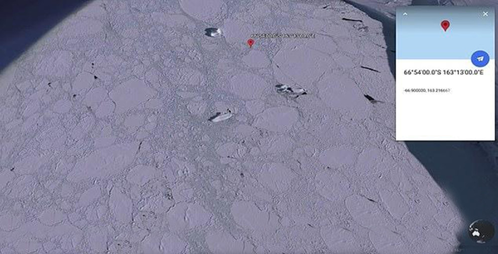 南极洲|奇闻：南极洲发现巨型冰冻方舟？长达120米，侧翻倒在碎冰中间