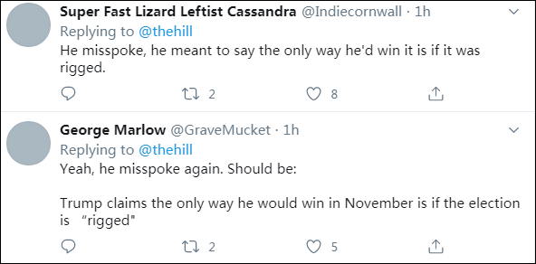 特朗普|特朗普：我大选会输只有一种可能，那就是选举被操控了