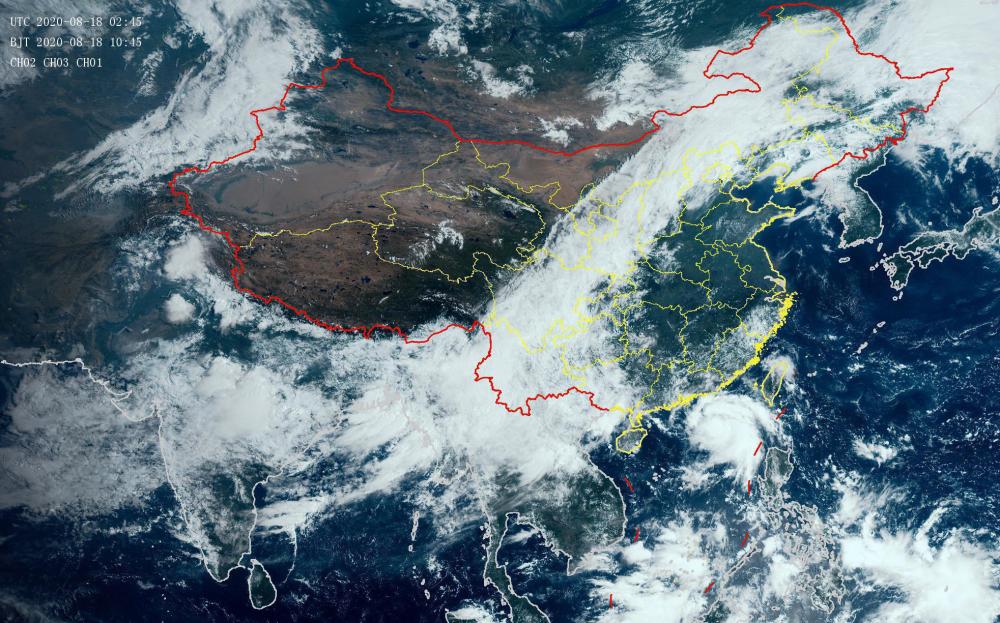 据中央气象台实况降雨数据图显示,8月18日10时许,降雨天气多发于北京