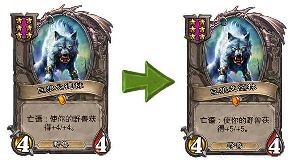 巨狼戈德林 旧:亡语:使你的野兽获得 4/ 4.