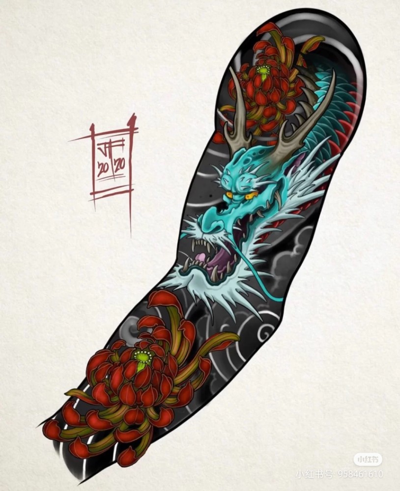 一组日式老传统大花臂推荐给大家最耐看的还得是老传统纹身
