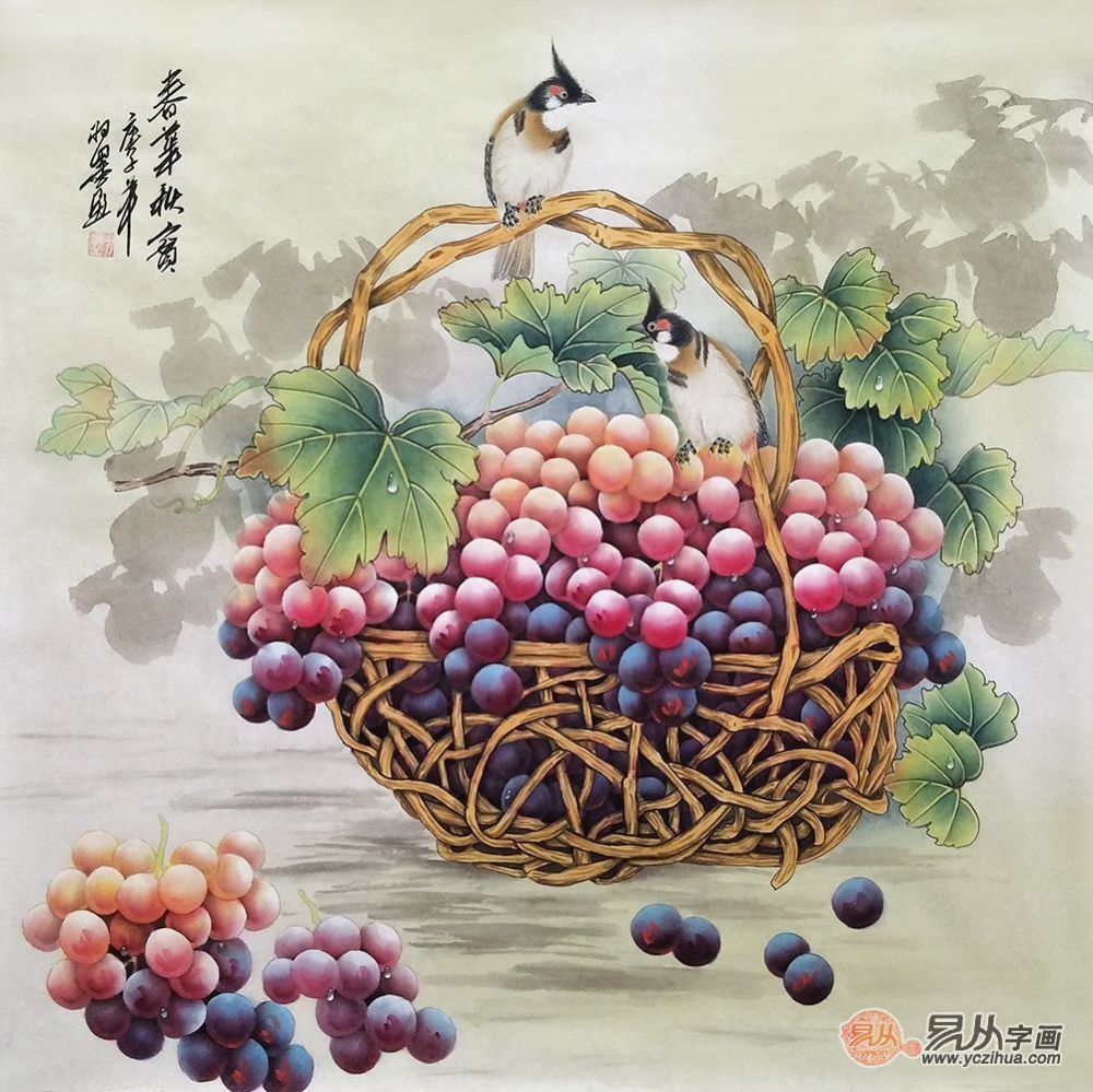 名家国画葡萄精品图羽墨经典构图欣赏_腾讯新闻