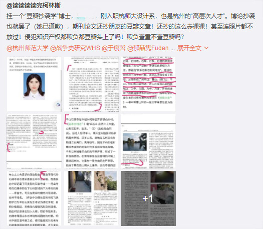 高校教师论文涉抄袭豆瓣网文章 原作者:他们想给1万元让我不追责