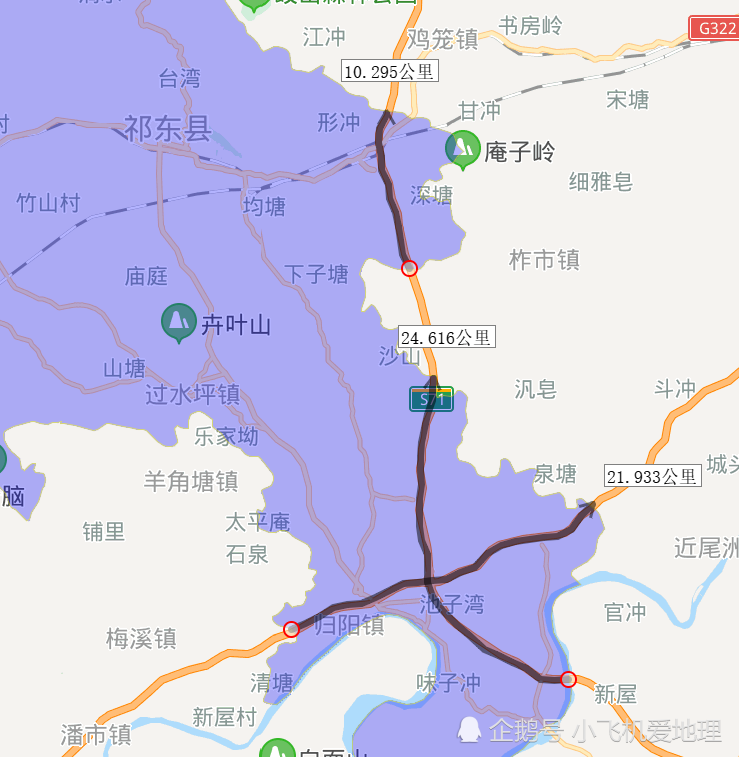 我們可以得出:衡陽縣境內的高速公路里程排第一,其次是衡東縣,最短是