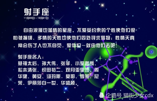 十二星座之射手座的一生 水瓶座 天秤座 狮子座 射手座 星座 射手女