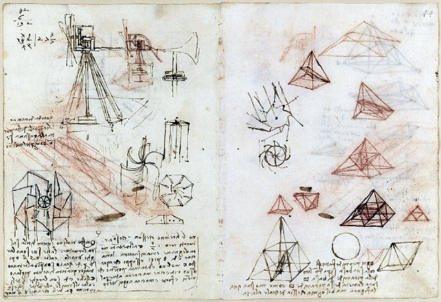 百科巨匠达芬奇的各种发明草图专业画家看得懂吗