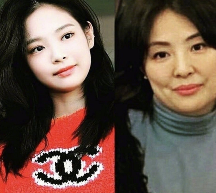 女爱豆妈妈的颜值小樱花与妈妈神似姐妹jennie妈妈神似宋慧乔