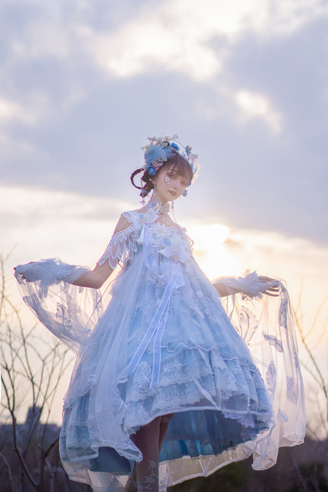 让人心动的中华风洛丽塔:飞花令古典,昙花水母仙气,最后这个美过天国