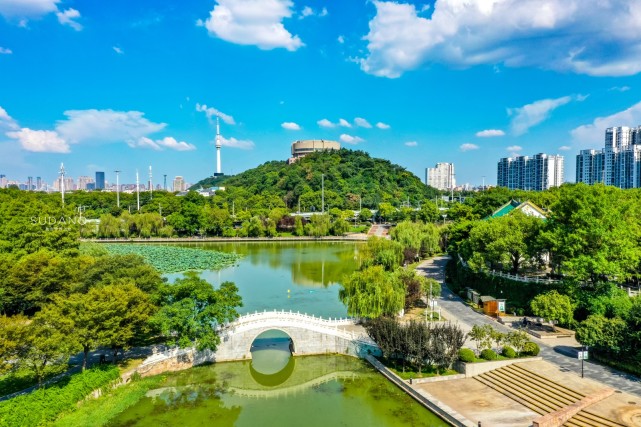 汉阳月湖被誉为武汉市最美客厅城市建筑犹如建在森林中